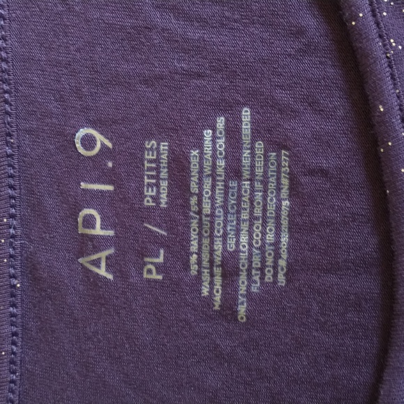 Apt.9 Dark Red Short Sleeved Top Size Petite Large - Picture 4 of 4